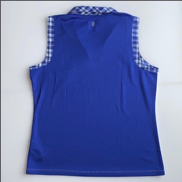 3/$20 Izod Plaid V-Neck Golf Tank Top - Picture 5 of 10